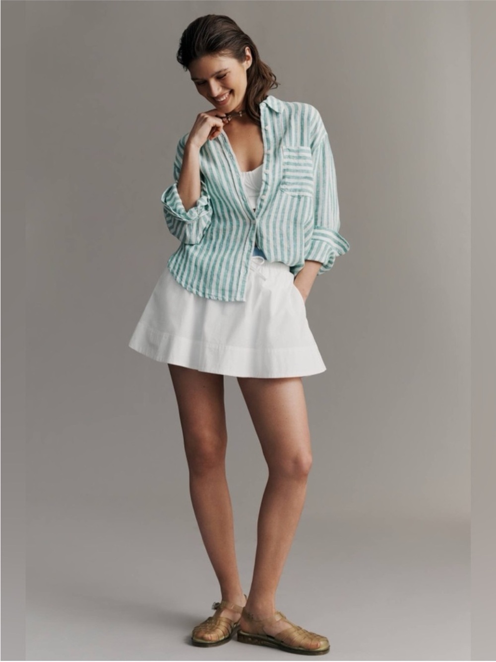 AYR:  The Deep End Shirt Green Stripe